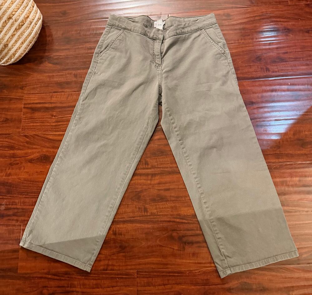Vintage Calvin Klein cropped chinos cropped slacks  sz 12 light khaki
